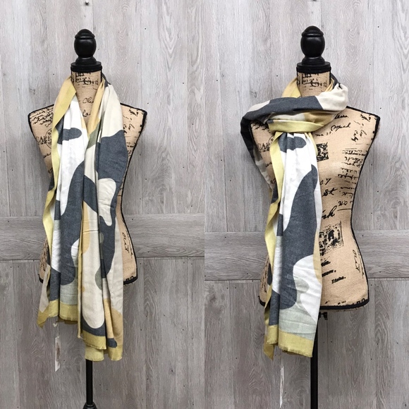 Back2Basics Accessories - Olive Camo Print Woven Oblong Scarf